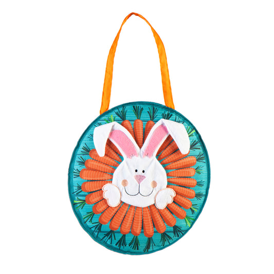 Carrot Wreath Bunny Door Decor Hanger