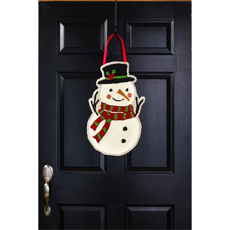 Winter Snowman Door Hanger; Polypropylene 22"Lx13"W