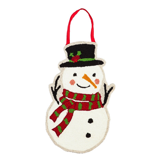 Winter Snowman Door Hanger; Polypropylene 22"Lx13"W