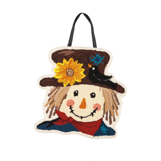 Scarecrow Hooked Door Hanger; Polypropylene 18"Lx19"W