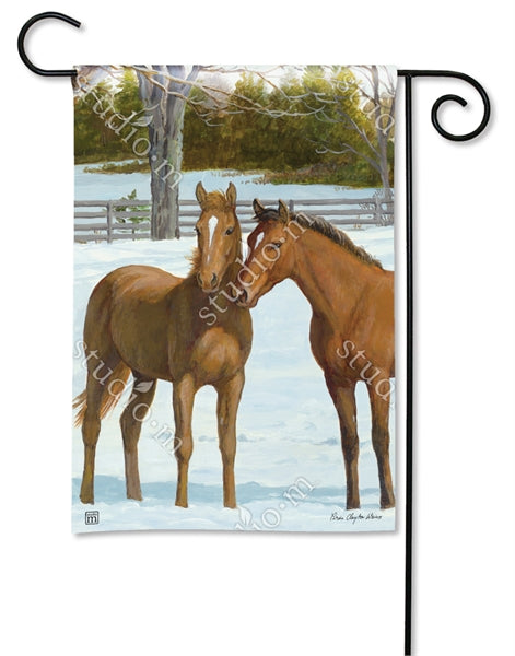 Winter Horse Garden Flag