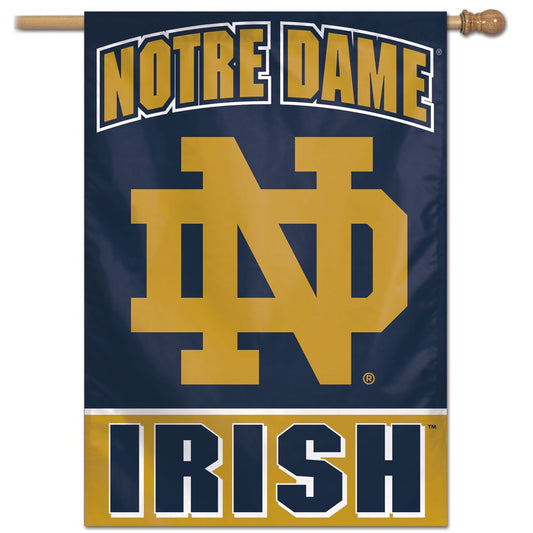 University of Notre Dame Fighting Irish House Flag; Polyester