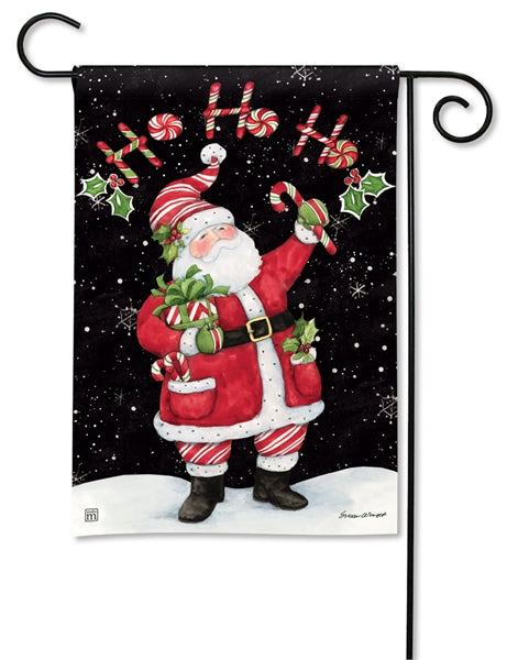 Candy Cane Santa Garden Flag