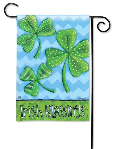 "Irish Blessings" Printed Seasonal Garden Flag; Polyester
