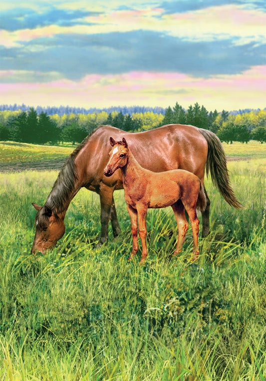 Horse Pasture Garden Flag