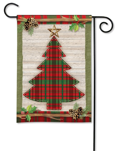 "Rustic Christmas" Printed Seasonal Garden Flag; Polyester