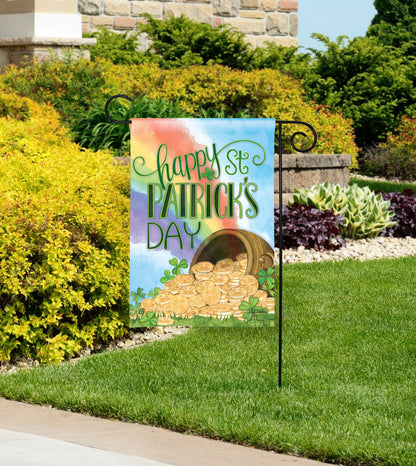 St.Patricks' Day Pot of Gold Garden Flag