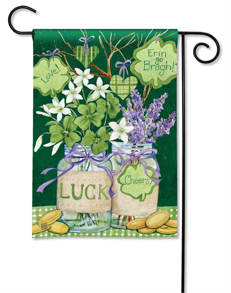 Lucky Shamrocks Garden Flag