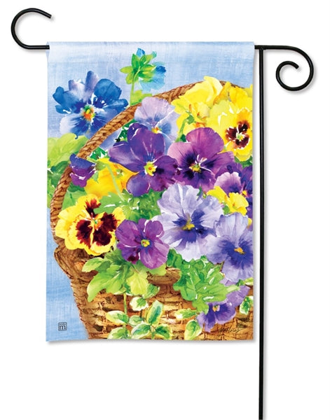 Pansy Blooms Garden Flag