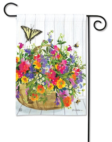 Flower Basket Garden Flags