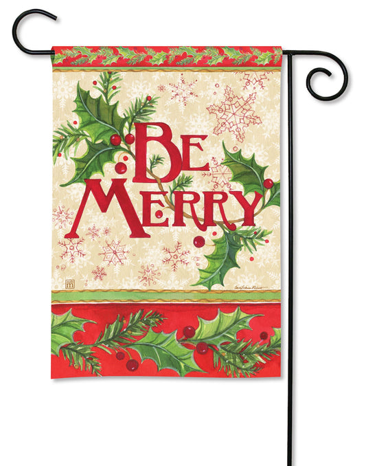 Merry Hollydays Garden Flag