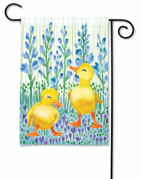 Duck Dance Printed Garden Flag; Polyester 12.5"x18"