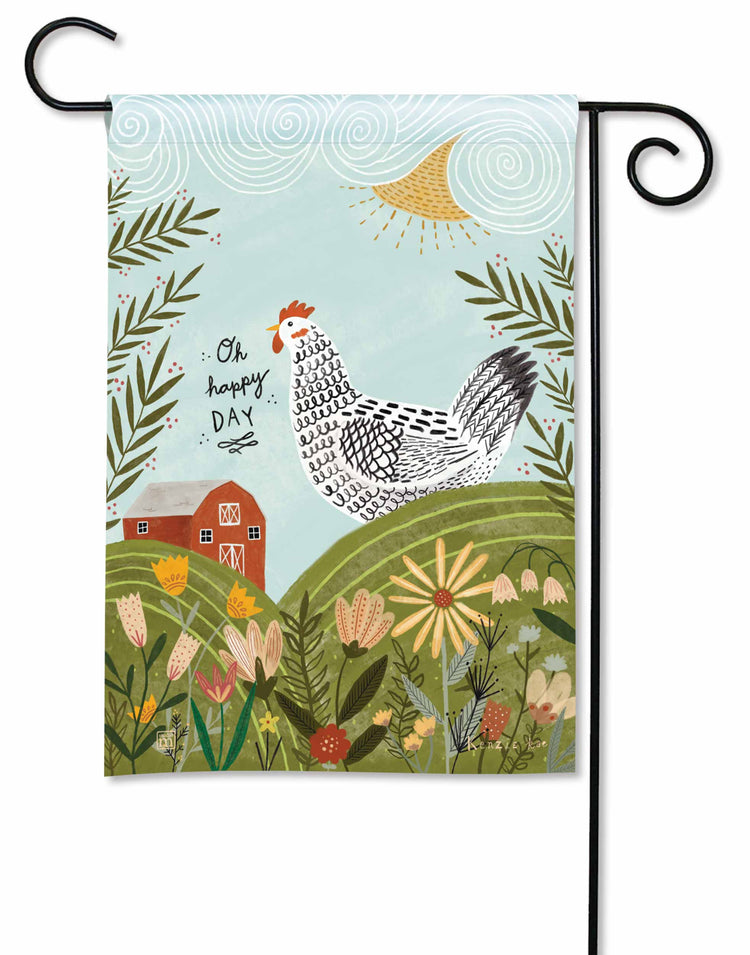 Rise and Shine Printed Garden Flag; Polyester 12.5"x18"