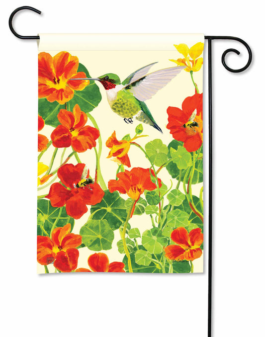 Don't Fly Away Hummingbird Garden Flag