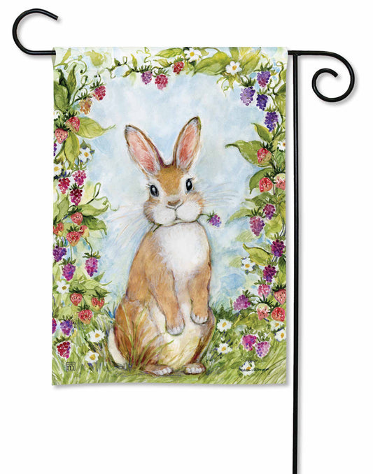 Bramble Berry Bunny Garden Flag