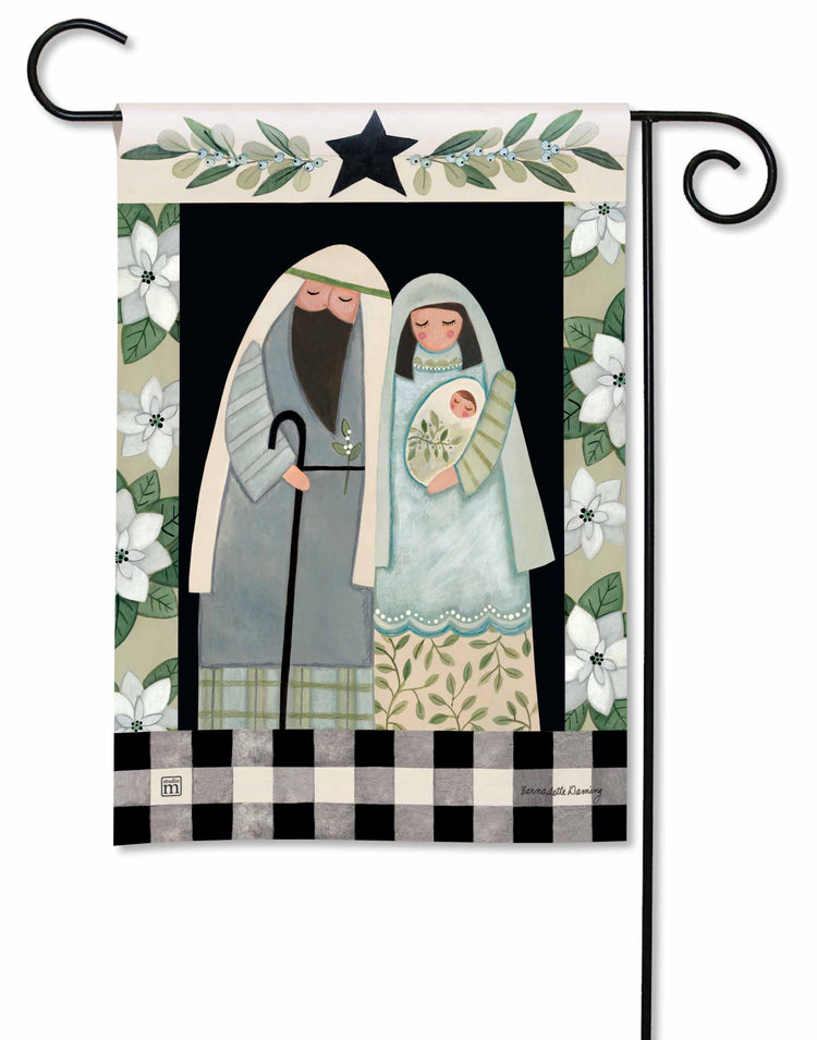 Holy Family Joy Printed Garden Flag; Polyester 12.5"x18"