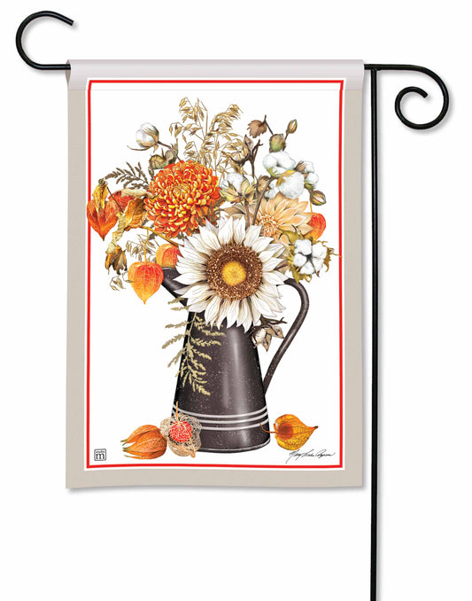 Fall Vase Florals Garden Flag