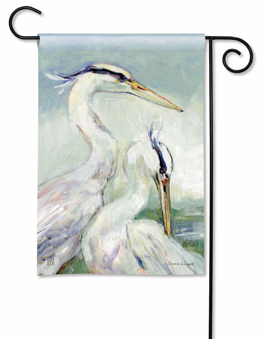 Egrets Garden Flag