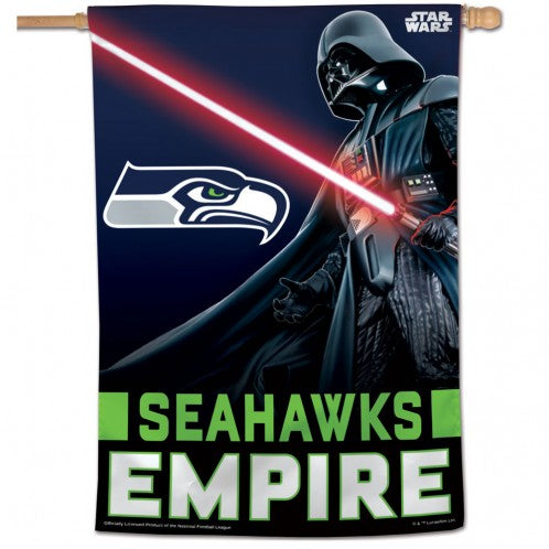 Seattle Seahawks Star Wars Darth Vader House Flag; Polyester
