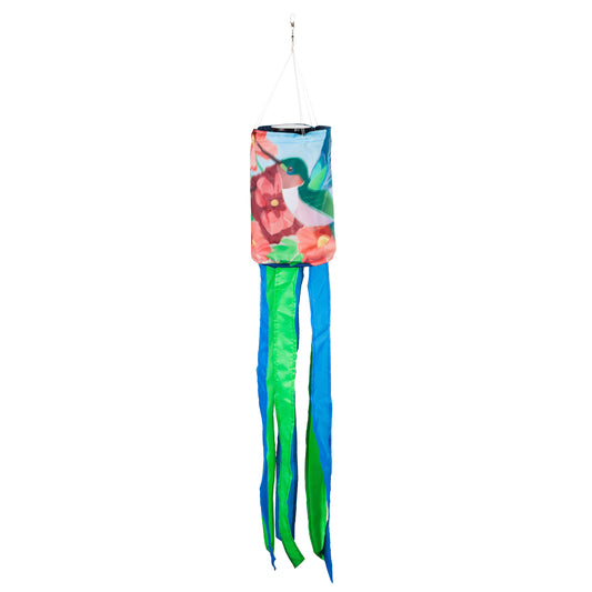 Hummingbird Meadow Solar Motion Windsock; 7.08"ODx37.8"L