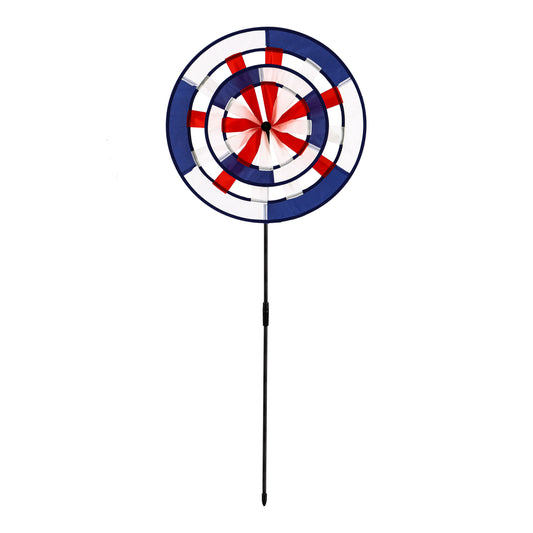 Patriotic Pinwheel Spinner; 15.7"ODx40"T