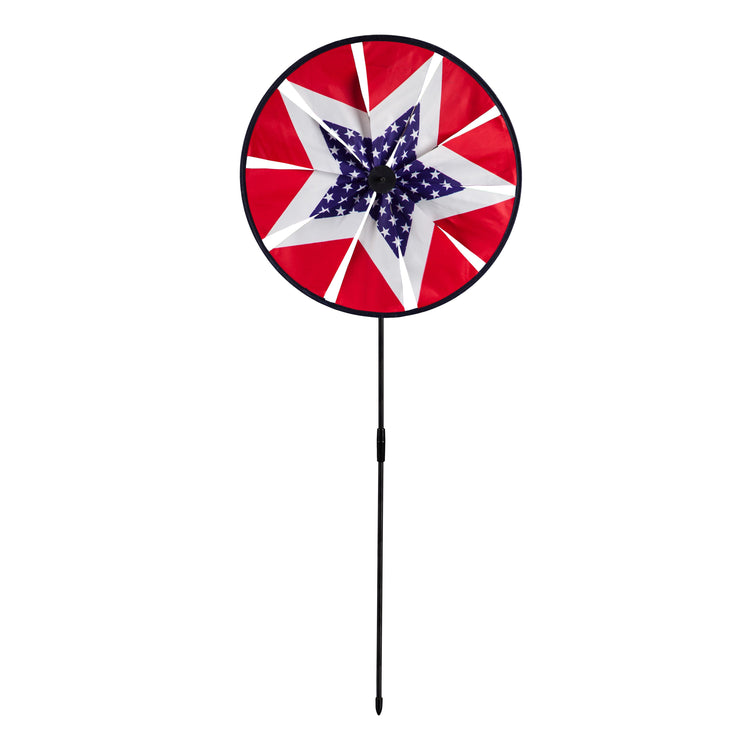 Star Patriotic Pinwheel Spinner; 15.7"ODx40"T