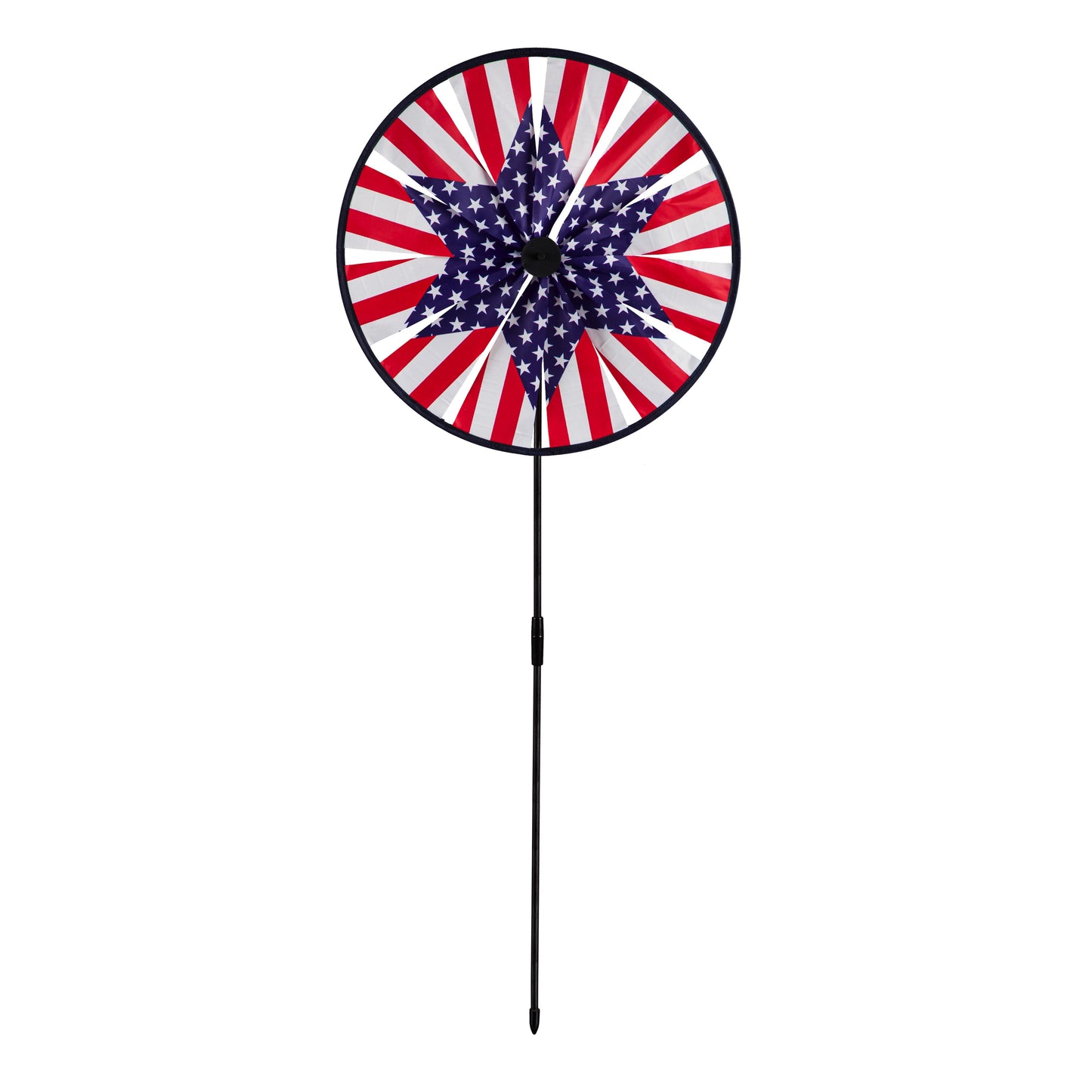 Star Patriotic Pinwheel Spinner; 15.7"ODx40"T