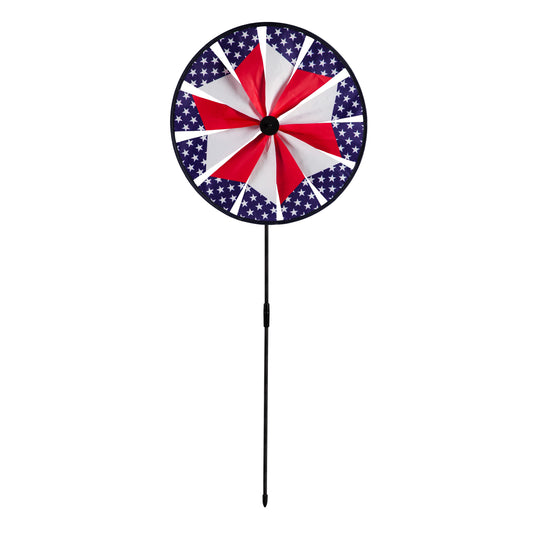 Star Patriotic Pinwheel Spinner; 15.7"ODx40"T