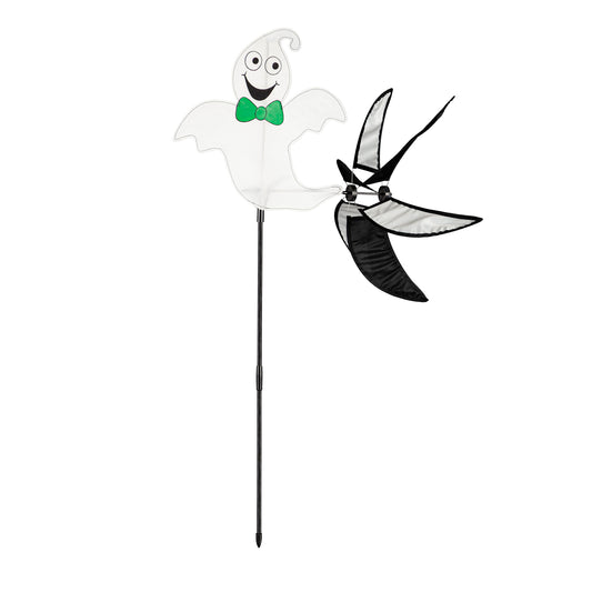 19"W x 40.5"T Halloween Ghost Friend Pinwheel Spinner