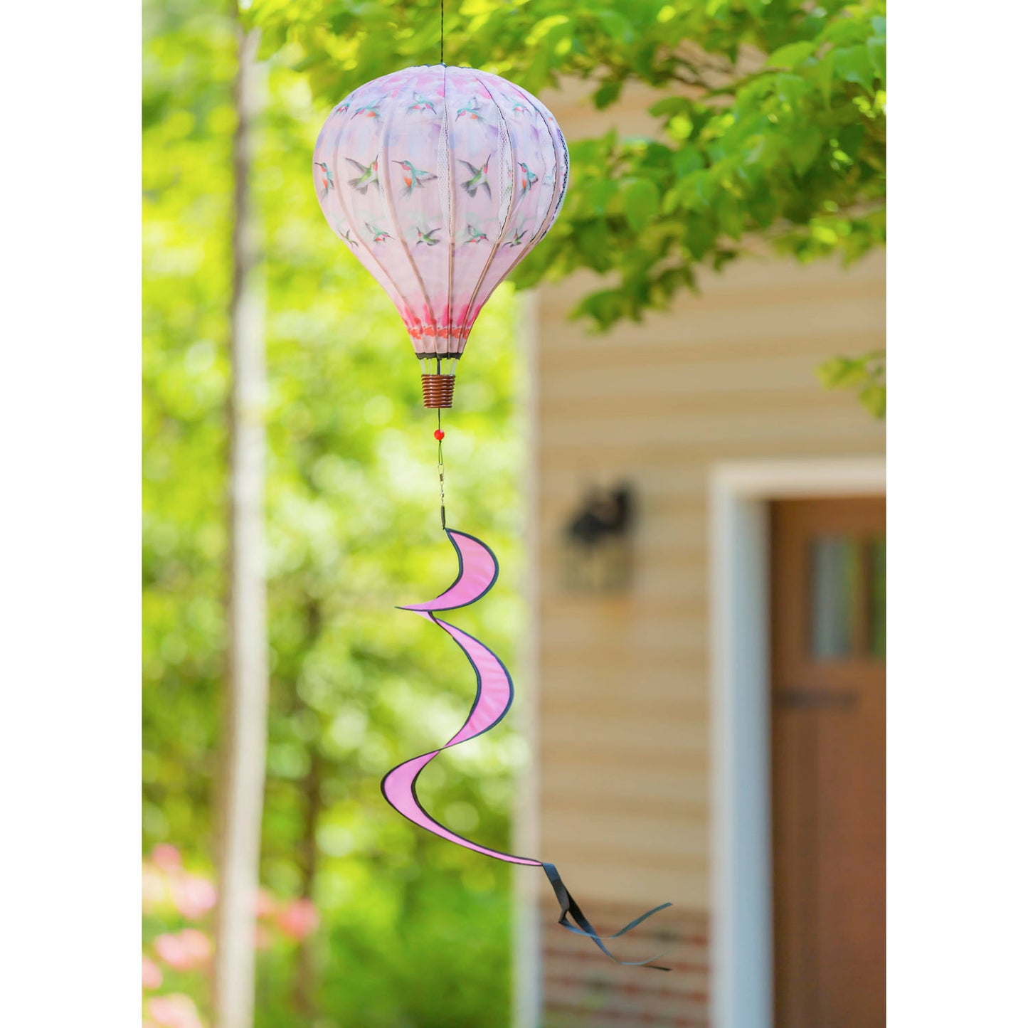 Hummingbirds Hot Air Balloon Spinner Windsock