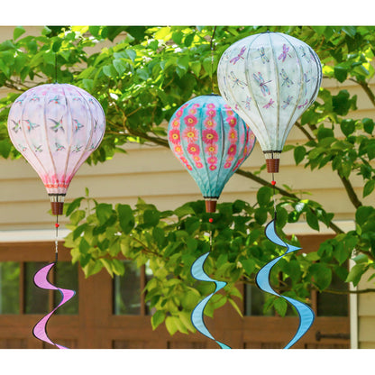 Hummingbirds Hot Air Balloon Spinner Windsock