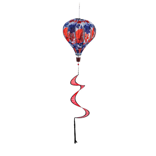 Patriotic Floral Hot Air Balloon Spinner