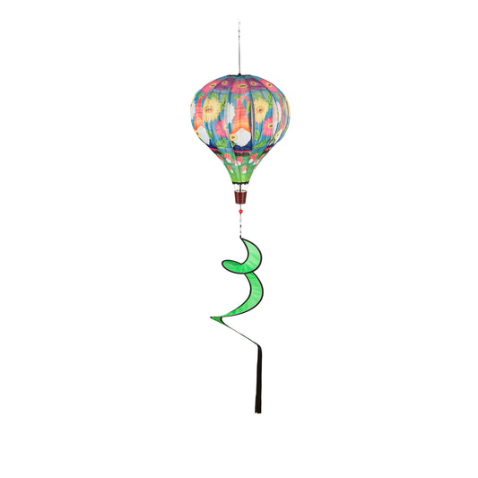 Garden Gnome Hot Air Balloon Spinner; 55"L x 15" Diameter