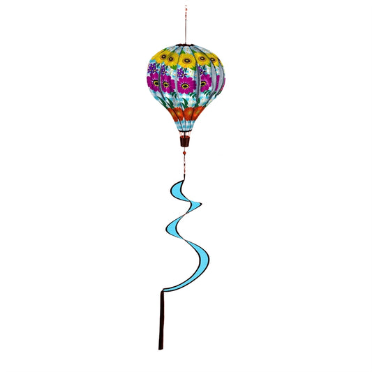 Plaid Floral Hot Air Balloon Spinner