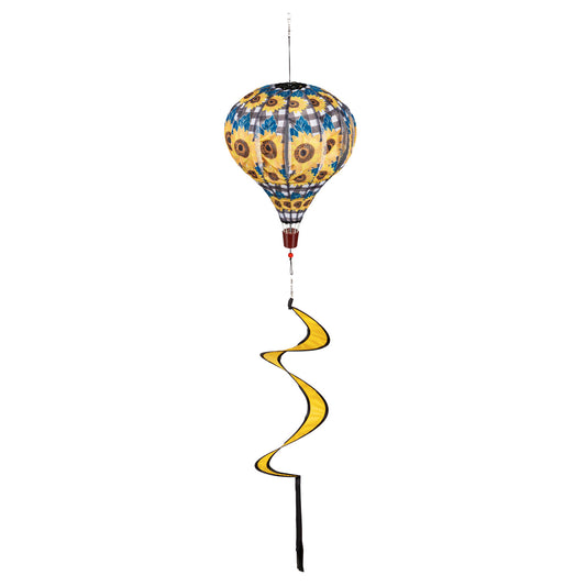 Sunflower Check Hot Air Balloon Spinner