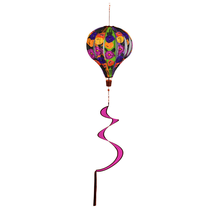 Halloween Floral Hot Air Balloon Spinner Windsock
