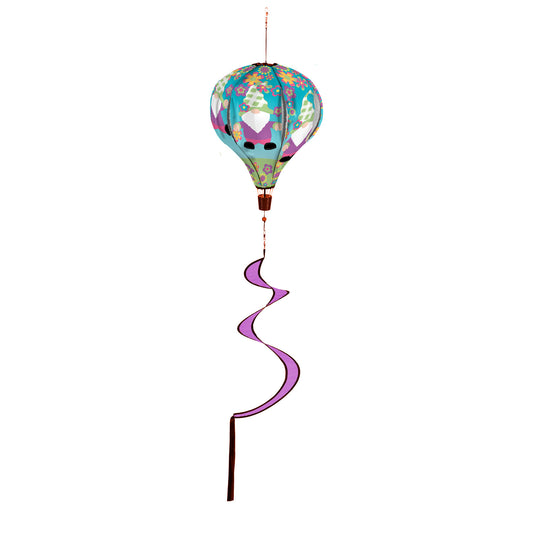 Gnome Dancing Animated Hot Air Balloon Spinner; 55"Lx15" Wx15"D