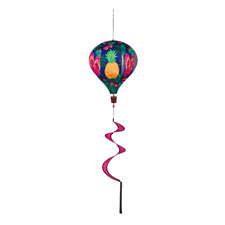 Welcome Summer Hot Air Balloon Spinner Windsock; 55"L x 15" Diameter