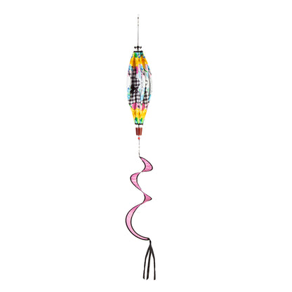 Gingham Bunny Hot Air Balloon Spinner Windsock
