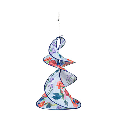Hummingbird Meadow Twister Windsock; 29.5"Lx15" Wx15"D