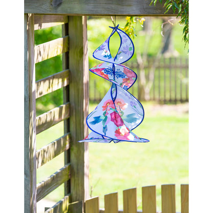 Hummingbird Meadow Twister Windsock; 29.5"Lx15" Wx15"D