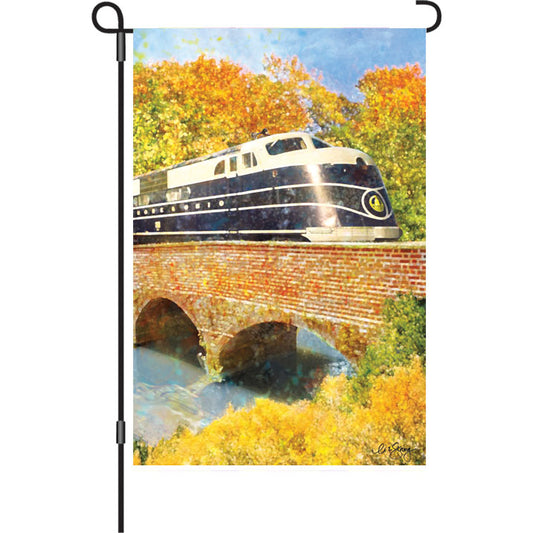 B&O Autumn Train Garden Flag