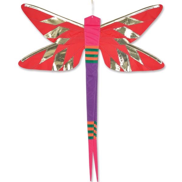 Damselfly Hanging Banner - Red