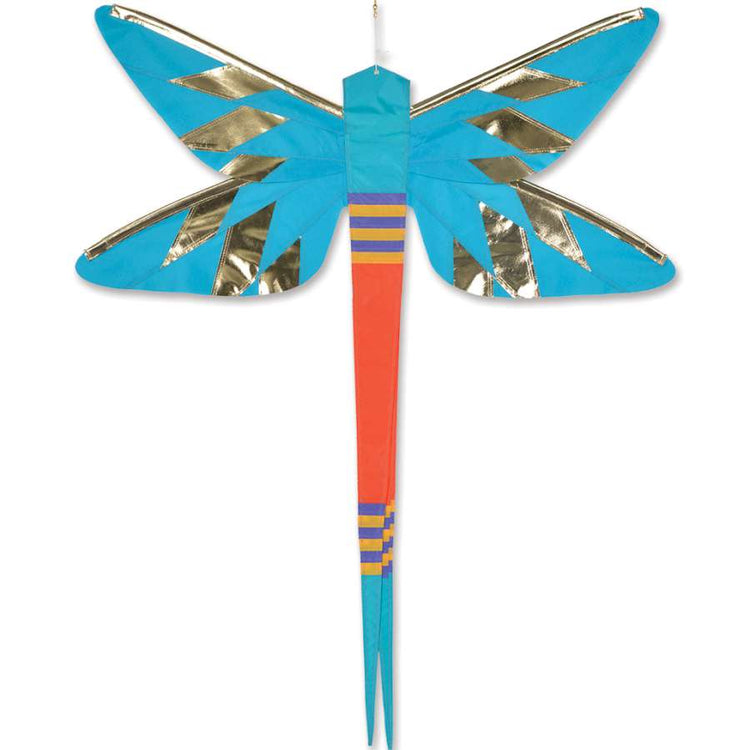 Damselfly Hanging Banner; Polyester - Bluebird