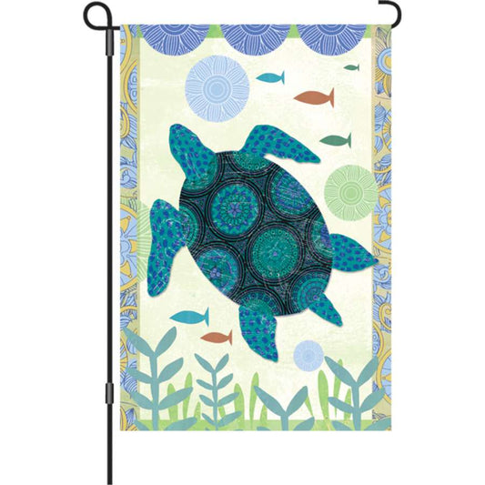 Blue Turtle Garden Flag