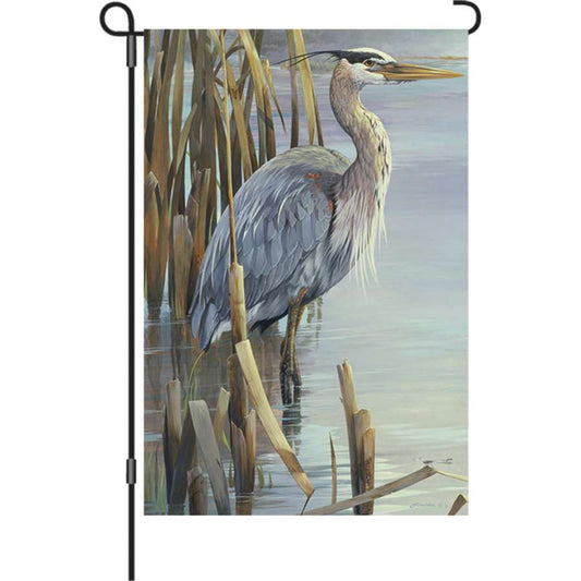 Peaceful Heron Garden Flag