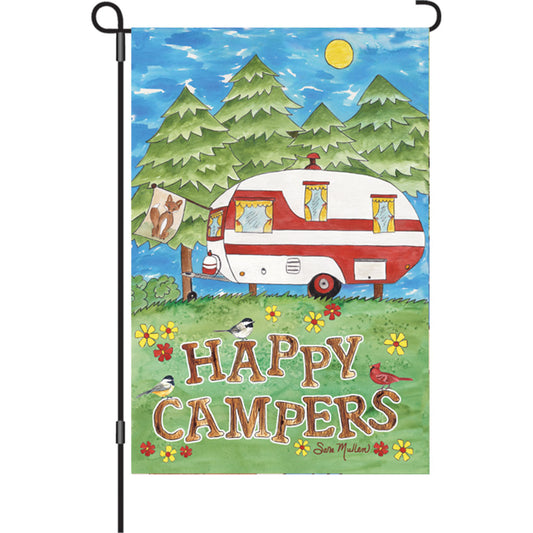 Happy Campers Camping Fun Garden Flag