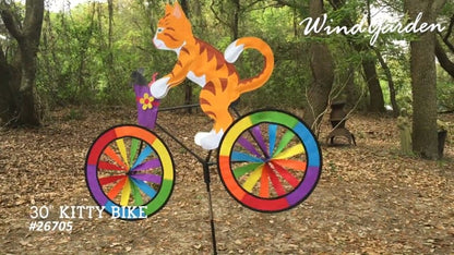 Christmas Reindeer Seasonal Bicycle Spinner; Nylon 30"x32"x12.25"OD