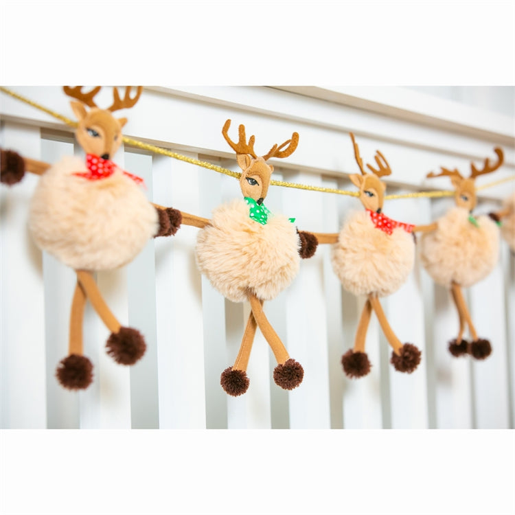 Pom-Pom Reindeer Holiday Décor Banner
