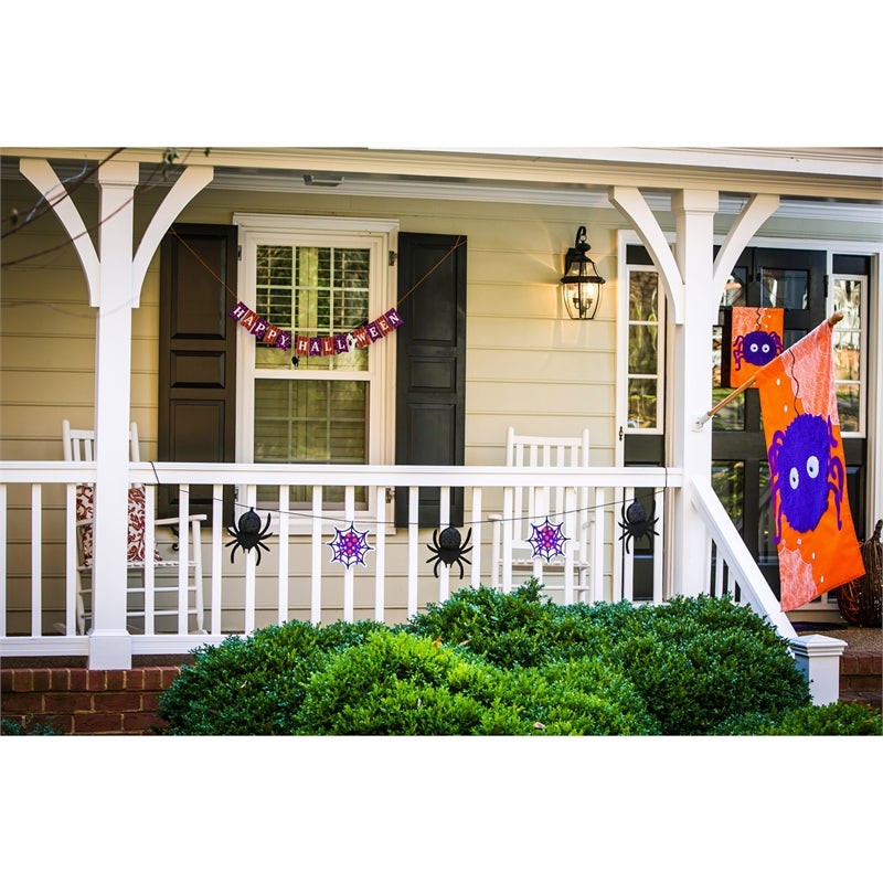 "Spiders" Seasonal Décor Banner; Polyester 72"x10.5"